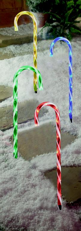 4 Piece Candy Cane Path Light 40 LEDs