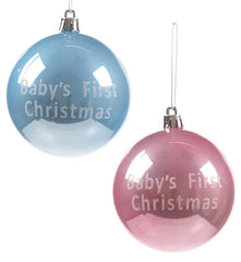 2 Assorted Baby Pink & Blue Ball