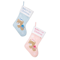 Assorted Baby's First Stocking Pink & Blue
