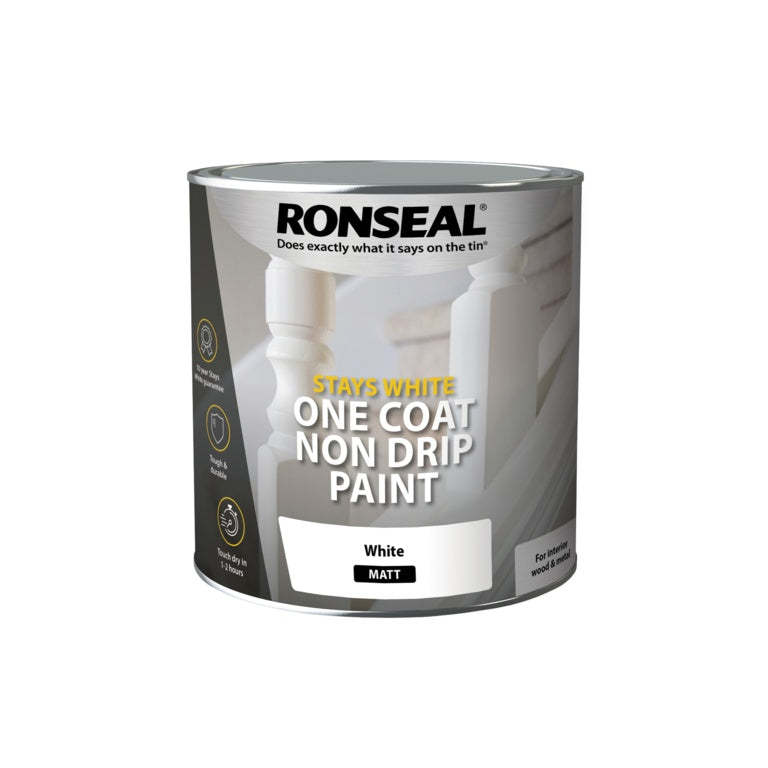 Stays White One Coat Non Drip Paint 2.5L