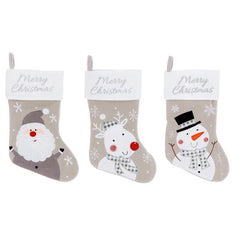 Assorted Xmas Stocking Santa, Snowman & Reindeer