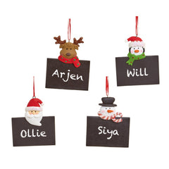 Character Chalk Board Santa & Snowman
