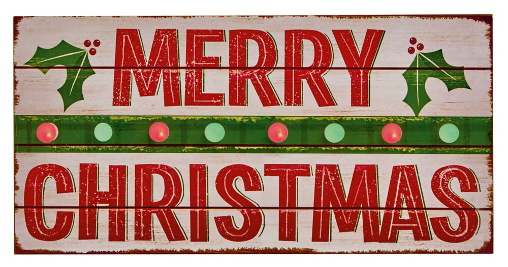 Battery Operated Merry Xmas LED Sign