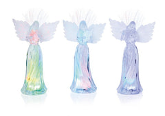 Acrylic Colour Change Angel With Fibre Optic Wings
