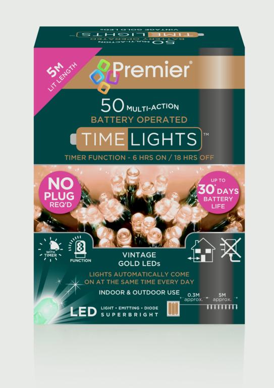 50 LED Multi Action Battery Operated TIMELIGHTS™