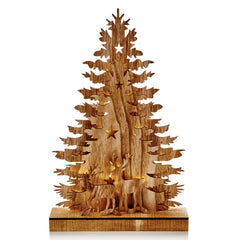 16 LED 3D Wooden Trees With Reindeer