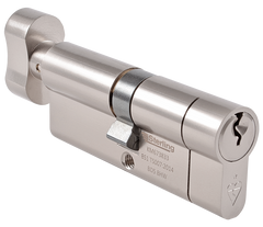 British Standard 1* Euro Cylinder Thumbturn Satin Nickel