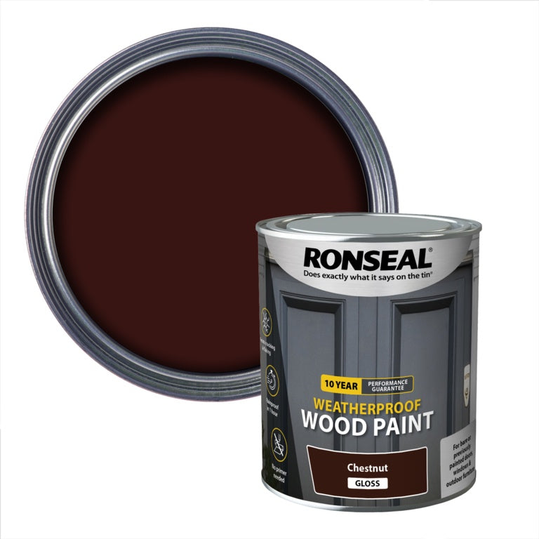 10 Year Weatherproof Gloss Wood Paint 750ml