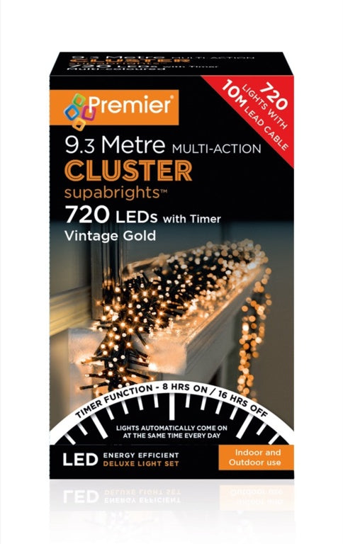 720 LED Multi Action Supabrights Cluster Lights With Timer