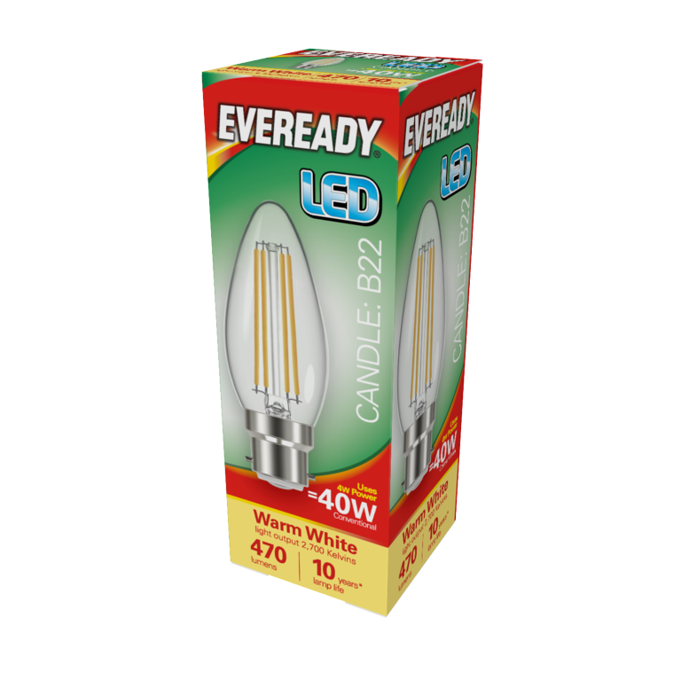 LED Filament Candle 470LM B22 BC