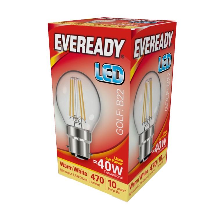 LED Filament Golf 470LM B22 BC