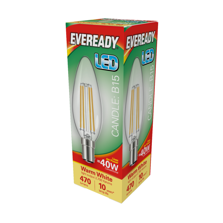 LED Filament Candle 470LM B15 SBC
