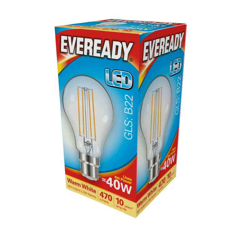 LED Filament GLS B22 470LM BC