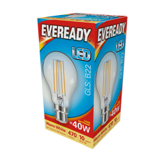 LED Filament GLS B22 470LM BC