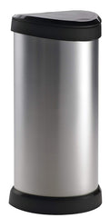 Deco Black & Silver Push Bin