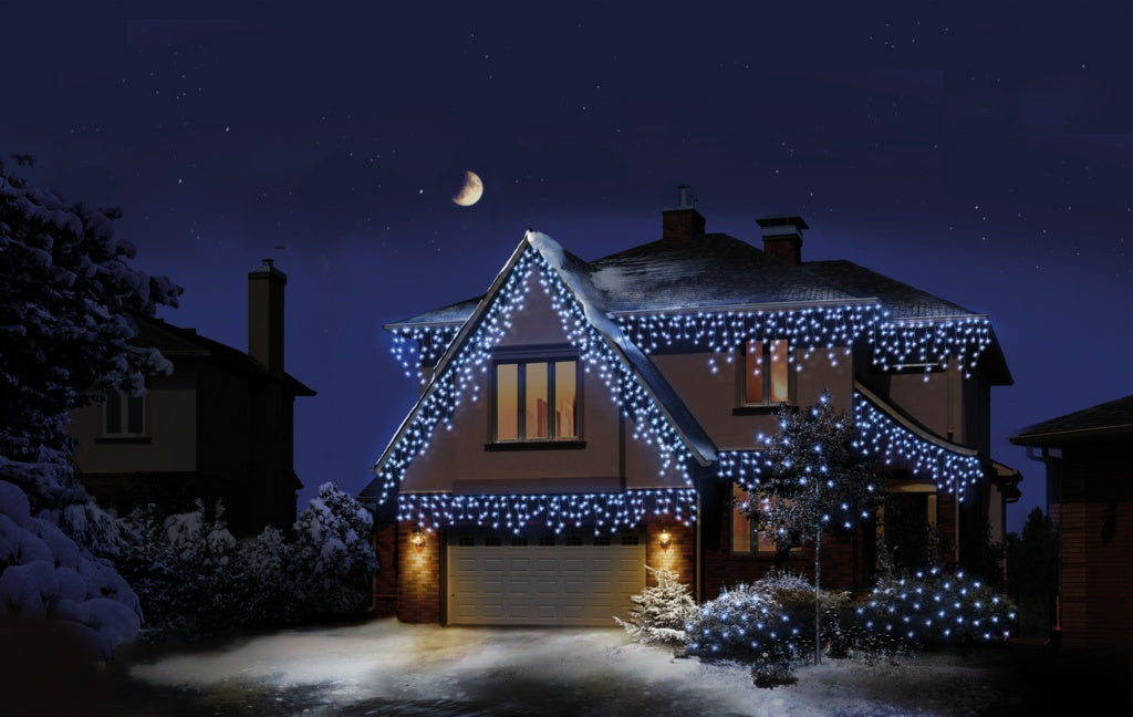 300 LED Multi Action Frosted Cap Icicles
