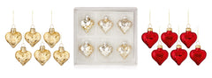 4cm Antique Heart Baubles