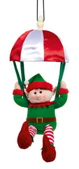 Animated Musical Kicking Leg Parachuting Elf
