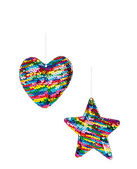 10cm Shatterproof Sequin Bauble