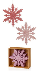 100mm Shatterproof Glitter Baubles Pack 6