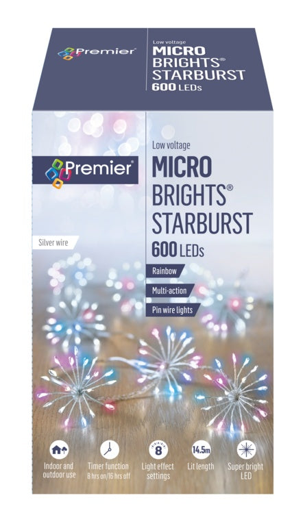 600 LED Multi Action Starburst Stringlights