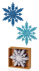 100mm Shatterproof Glitter Baubles Pack 6