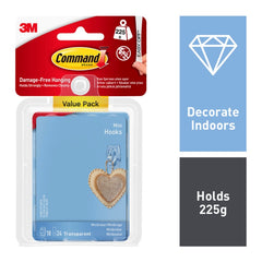 Mini Clear Hooks with Clear Strips