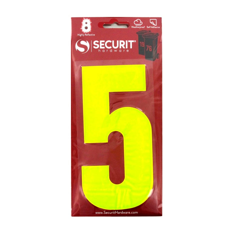 Hi Vis Self Adhesive Wheelie Bin Numbers