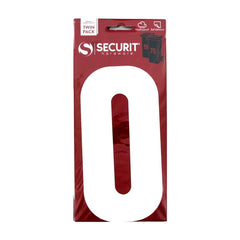 White Self Adhesive Wheelie Bin Numbers Pack 2