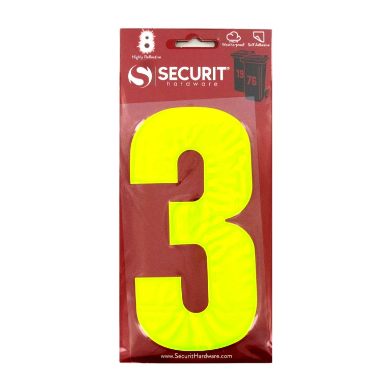 Hi Vis Self Adhesive Wheelie Bin Numbers