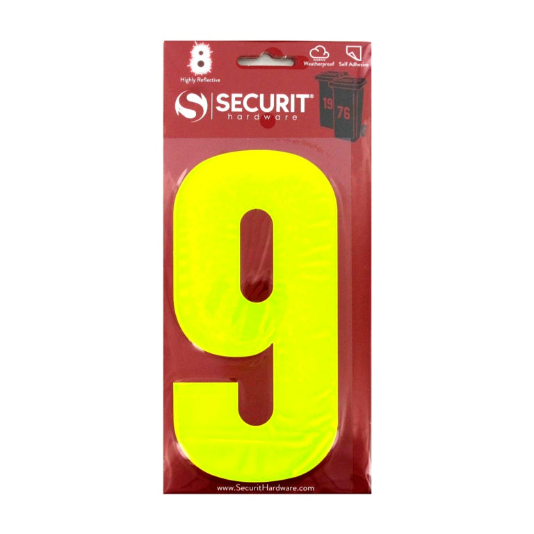 Hi Vis Self Adhesive Wheelie Bin Numbers