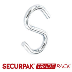 Steel S Hooks Zinc Plated 38mm