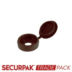 Fold Over Screw Caps Brown