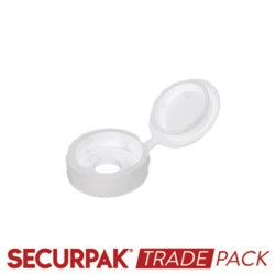 Fold Over Screw Caps White