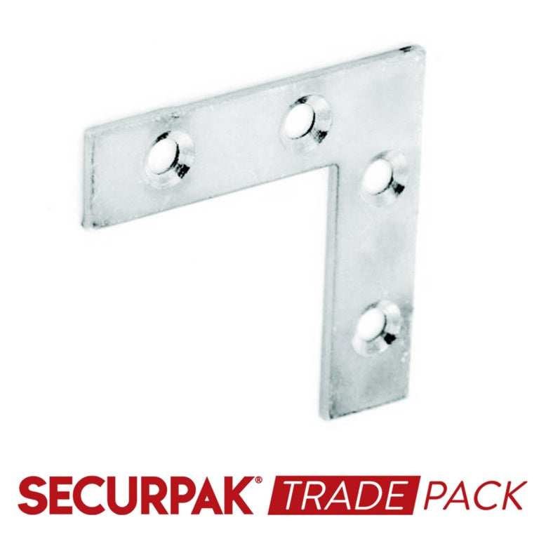 Corner Plate Zinc Plated 75mm