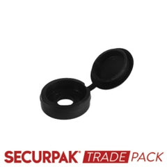 Fold Over Screw Caps Black