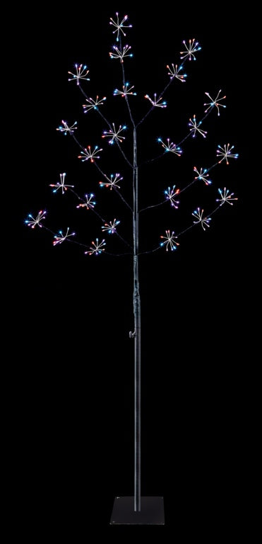 Black Sparkling Ball Tree 360 Rainbow LEDs