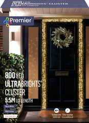 800 LED Rose Gold Ultra Bright Cluster Warm White