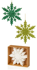 10cm Glitter Snowflakes Pack 6