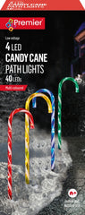 Candy Cane Path Light Multi Pk4