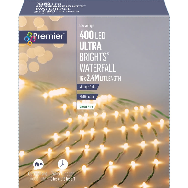 400 LED Ultra Brights Waterfall