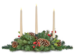 Berry & Cone Glitter Centrepiece Gold