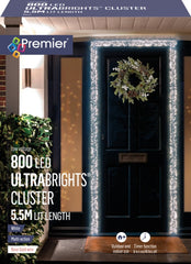 800 LED Rose Gold Ultra Bright Cluster White