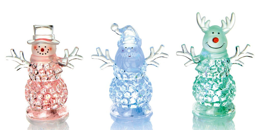 Acrylic Characters Santa Snowman Reindeer