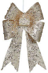 Beaded Glitter Bow Clip