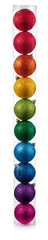 80mm Glitter  Shatterproof Bauble Pack 10