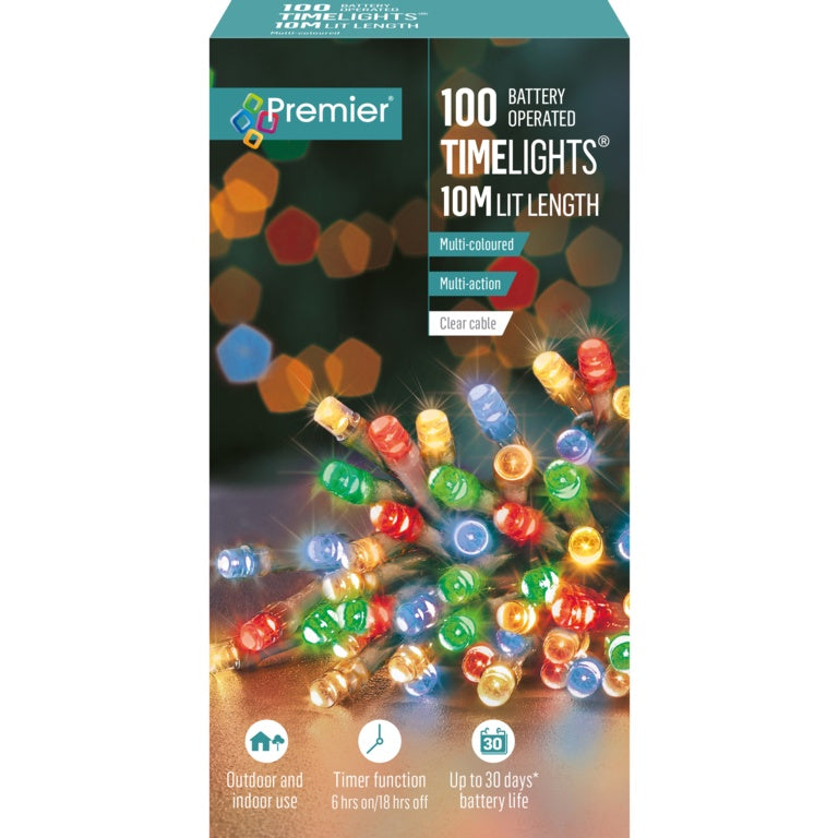 100 LED Multi Action Battery Operated TIMELIGHTS™