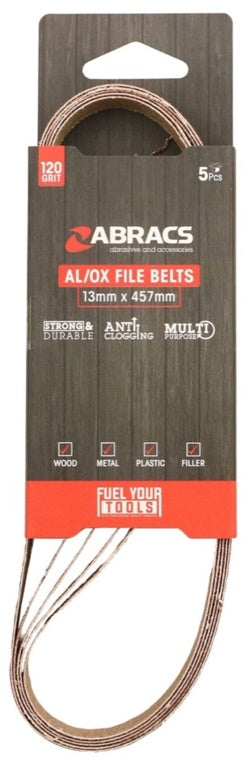 AL/OX File Belts 13mm x 457mm Pack 5
