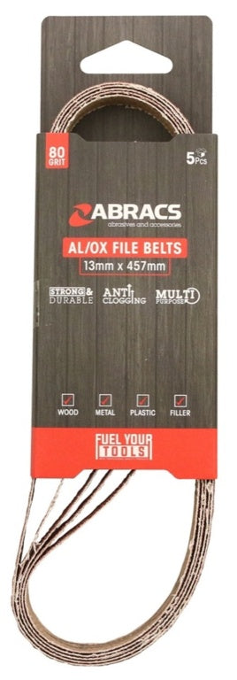 AL/OX File Belts 13mm x 457mm Pack 5