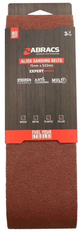 AL/OX Sanding Belt 75mm x 533mm